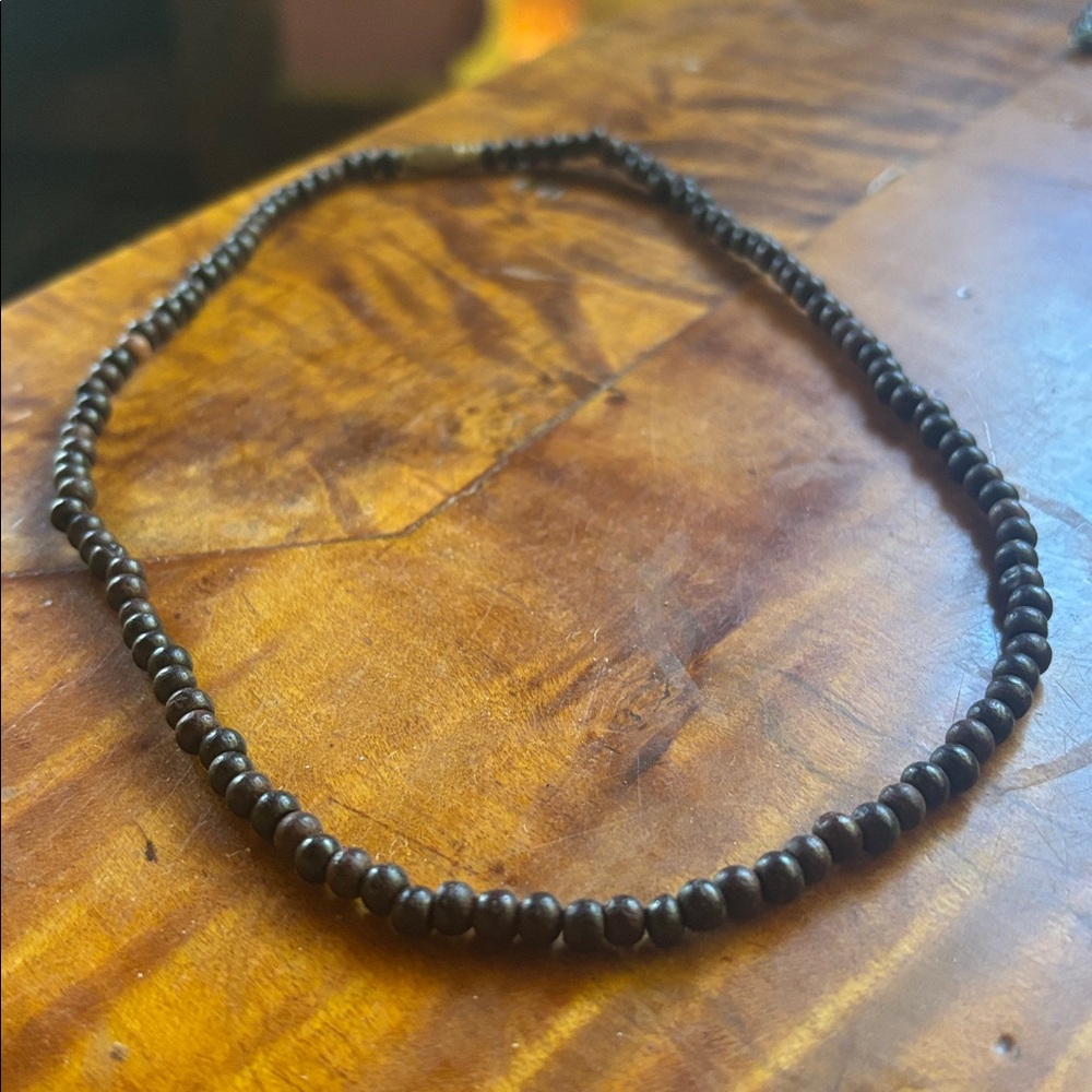 Elegant Wooden Beaded Necklace